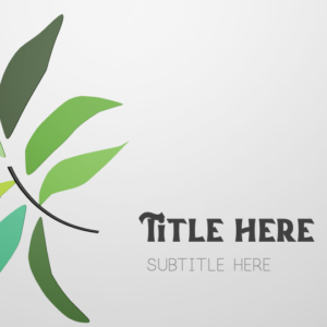 Palm Sunday Worship PowerPoint. A single palm frond in many shades of green to celebrate Palm Sunday.