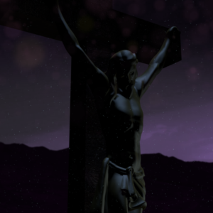 Good Friday 1 Social Media. Serious and somber depiction of Christ’s last moments on the cross.