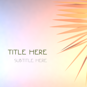 Palm Sunday Welcome PowerPoint. Modern worship resources for Palm Sunday featuring monochromatic palm fronds.