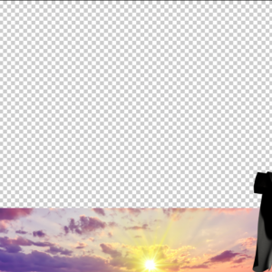 Easter Sunday Welcome Worship Streaming. A white cloth draped over the cross set against a majestic purple sky.