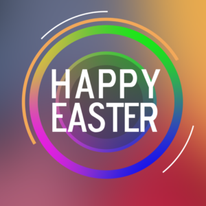 Easter Church Greeting Social Media. Welcome everyone to Easter Sunday with this modern set of resources filled with bright colors.
