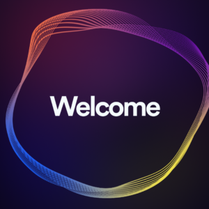 Gradient Curve Welcome Videos. Colorful swirl of colors welcomes everyone.