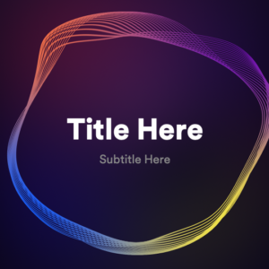 Gradient Curve Welcome PowerPoint. Colorful swirl of colors welcomes everyone.