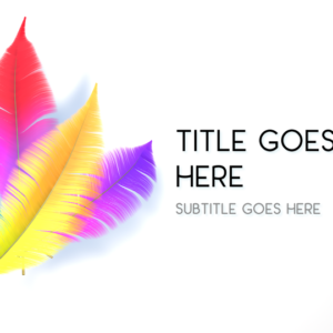 Birds Of A Feather PowerPoint. Colorful bird feathers welcome everyone.