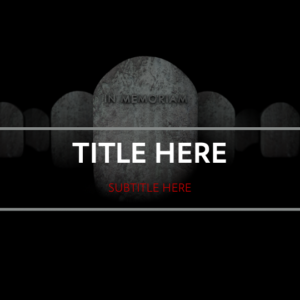 Memorial Day Heroes PowerPoint. Tombstones of fallen soldiers against a dark background.