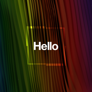 Pride Welcome To Church with rainbow gradient vertical lines and neon rectangular frame, church social media graphic for progressive churches