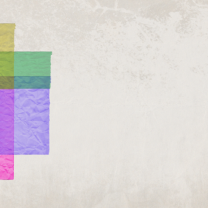 Cross of Colors Graphics. Sheets of colored paper come together to form a casual, but welcoming, cross.