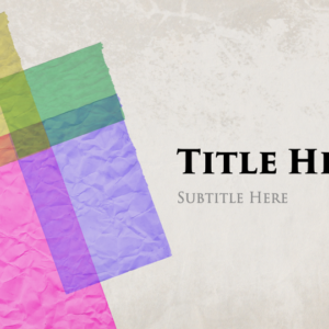 Cross of Colors PowerPoint. Sheets of colored paper come together to form a casual, but welcoming, cross.