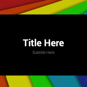 Affirming Church Greeting PowerPoint. Bright rainbow blocks of color welcome everyone.