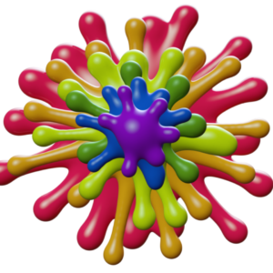 Colorful Splat Graphics. Delightful splats of color to celebrate LGBT Pride.