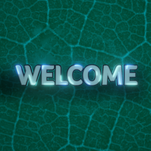 Electric Welcome Social Media. Welcome messages against a green leaf background.