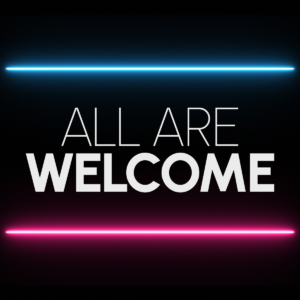 Neon Welcome Social Media. Welcoming messages with a neon glow.