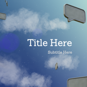 Prayer PowerPoint. Thought bubbles (prayers) drift slowly upward into the sky.