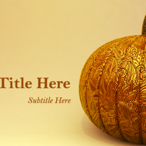 Fancy Pumpkin PowerPoint. A fancy gilded pumpkin carved from gold.