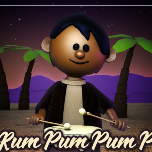 Little Drummer Boy Videos. Cartoon image of a little boy playing a drum in the desert at night.