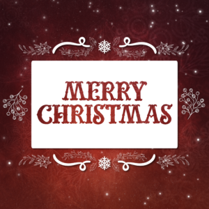 Christmas Greeting Social Media. Christmas greeting with a vintage feel and falling snow.