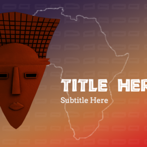 African Tribal Mask PowerPoint. Celebrate the culture of Africa. Image features a “mvondo” mask.