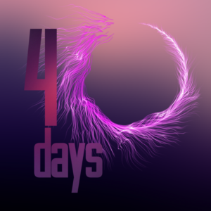 40 Days Social Media. The words "40 days" set against a purple background. Designed for use with Lent.