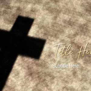 Into The Wilderness PowerPoint. Shadow of a cross seen on the barren desert ground.