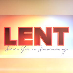 Lent Greeting Social Media. Greetings for Lent set against a colorful background.