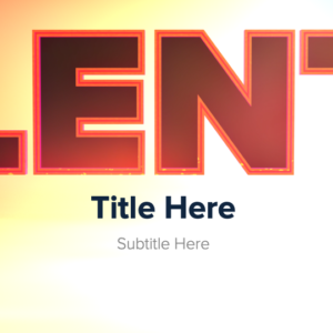 Lent Greeting PowerPoint. Greetings for Lent set against a colorful background.