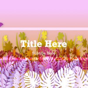 Floral Paper PowerPoint. Image of a garden of plant silhouettes cut from paper.