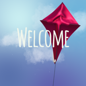 Kite Social Media. A red kite soars against a blue sky.