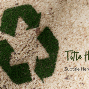 Reduce Reuse Recycle PowerPoint. Blades of grass grow out of the ground and form the familiar recycle symbol.