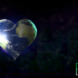 Take Earth To Heart Videos. Image of the Earth shaped as a heart.