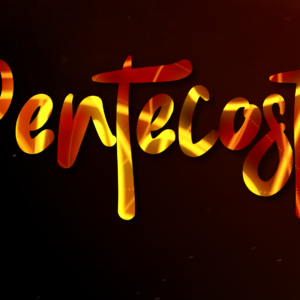 Pentecost Holy Spirit Videos. Text on the screen is fulled with light swirls - a visual representation of the Holy Spirit.