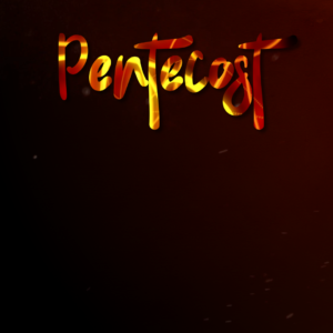 Pentecost Holy Spirit Graphics. Text on the screen is fulled with light swirls - a visual representation of the Holy Spirit.