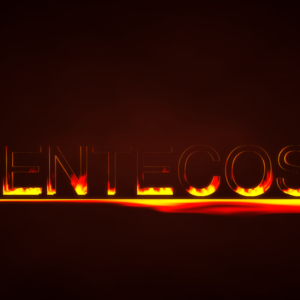 Pentecost Passion Videos. The word "Pentecost" is formed by flames and fire.