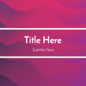 Wavy Gradient PowerPoint. Wavy gradients of reds, purples and blues welcome everyone.