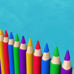 Back To School Graphics. Colorful pencils lined up and ready for another school year.