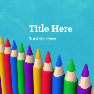 Back To School PowerPoint. Colorful pencils lined up and ready for another school year.