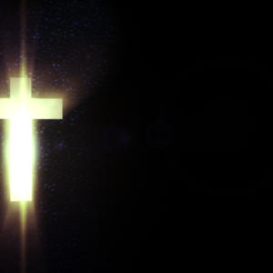 Faith Graphics. An illuminated cross, a symbol of faith for many.