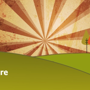 Autumn Background PowerPoint. A Fall sky bursts in celebration against a setting of trees full of color.