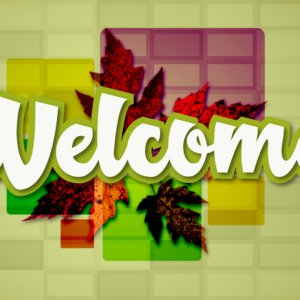 Fall Worship Backgrounds Videos. Fall leaves against a light green grid background.