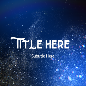 Holiday Glitter PowerPoint. Bursts of glitter against a wintery blue background.