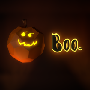 Church Halloween Party Social Media. A friendly jack-o-lantern smiles with Halloween greetings.