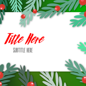 Christmas Fir Tree PowerPoint. Branches from a Christmas Tree greet everyone with holiday joy.