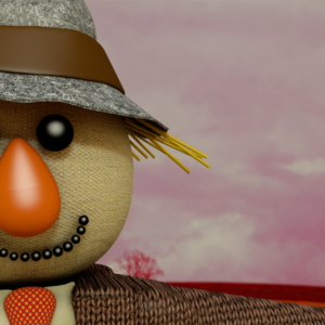 Scarecrow Graphics. A friendly scarecrow sitting in a colorful autumn field welcomes you.