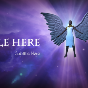 Inspired by "Hark The Herald Angels Sing," features a majestic black Christmas angel set against a solemn night sky.