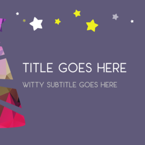 Christmas Tree Background PowerPoint. Stylized, low-poly Christmas tree against a purple background.