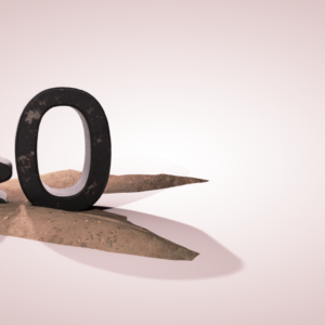 Lent 2023 Graphics. The number 30 set in a sandy, barren landscape. Mark the journey of Lent.