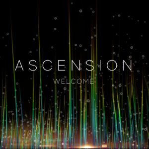 Ascension Sunday Sermon Social Media. Streaks of color rise toward the sky.