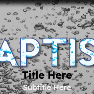 Baptism Bubbles PowerPoint. Bubbles slowly rise in the water.