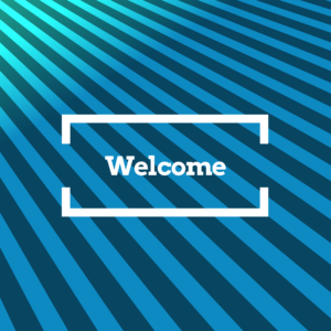 Line Gradient Background Social Media. Rows of lines against a gradient background of blues and greens.