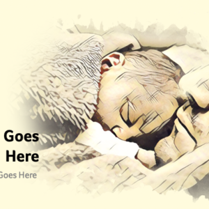 Fatherhood PowerPoint. Image features an infant sleeping on his father's chest.