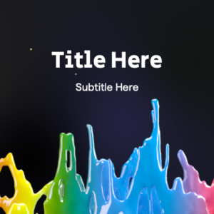 LGBT Pride PowerPoint. Rainbow-colored liquid splashes - a festive way to show you are open and affirming.